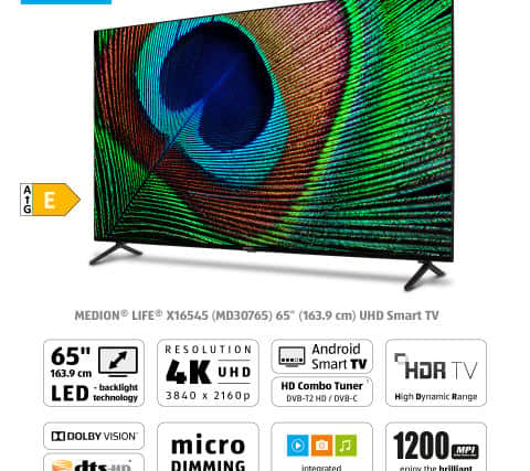 Medion 65" UHD Smart TV 
