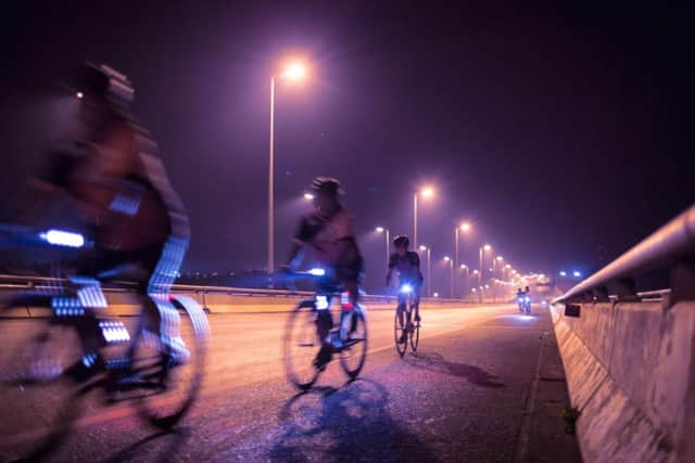 When cycling in the dark ensure you are well lit up