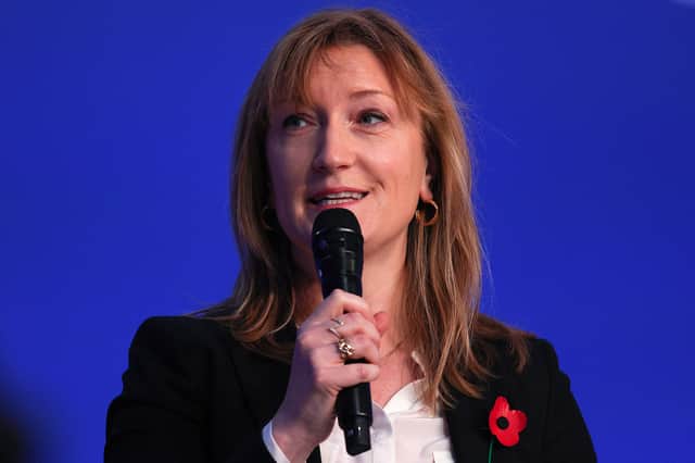 Allegra Stratton has resigned from her post as Boris Johnson's advisor after leaked footage showed her and her colleagues joking about an alleged Christmas party which took place in Downing Street during Covid restrictions. (Credit: Getty)