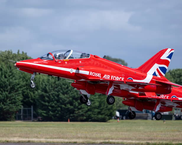 A Red Arrow jet has found a new home at Coneygarth Services