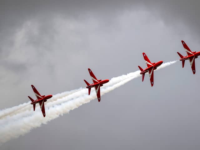 The Red Arrows have a busy weekend of displays, including the Clacton Airshow