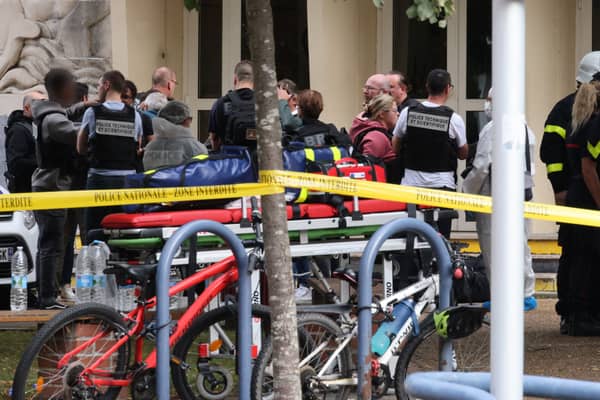 French police have said that a teacher was killed and another two people were injured after a fatal stabbing attack at a high school in the northern city of Arras. (Credit: AFP via Getty Images)