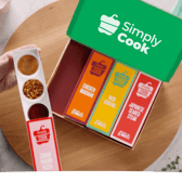 The packs arrive in the post and you just top them up with the fresh ingredients