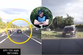 Liam Ainslie reached speeds exceeding 130mph in a stolen car during a police chase on the A19.  