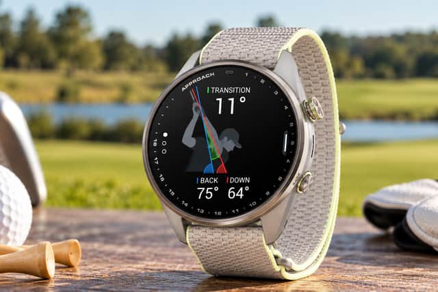The Garmin Approach S72's advanced swing analysis tracks transition angle, backswing length, wrist rotation and hand speed, helping golfers understand their technique and identify areas for improvement.