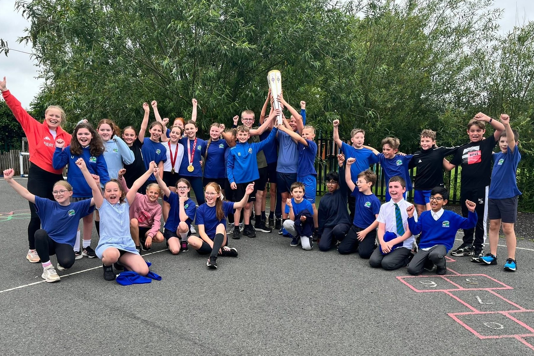 Olympic stars visit 10 schools as part of biggest ever EMAT Torch Relay