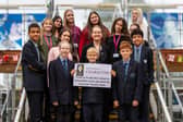 Students pictured with Principal, Ellie Jacobs.