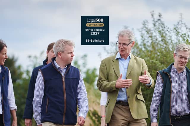 SE-Solicitors lawyers Guy Stephenson (middle) and Tom McInerney (left), who have been recognised in the 2027 edition of The Legal 500 UK guide.