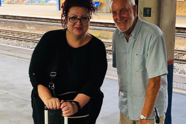 Sally Moore and Jeff Moore at Banbury Station