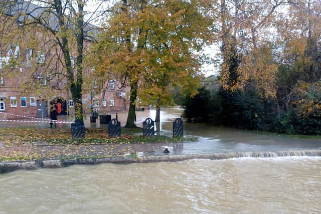 The Mill's car park has become a river
