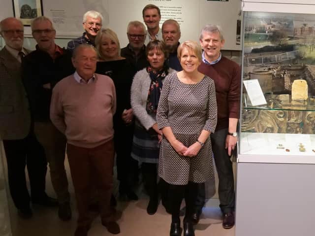 Members of the Hornton History Group with the jewellery