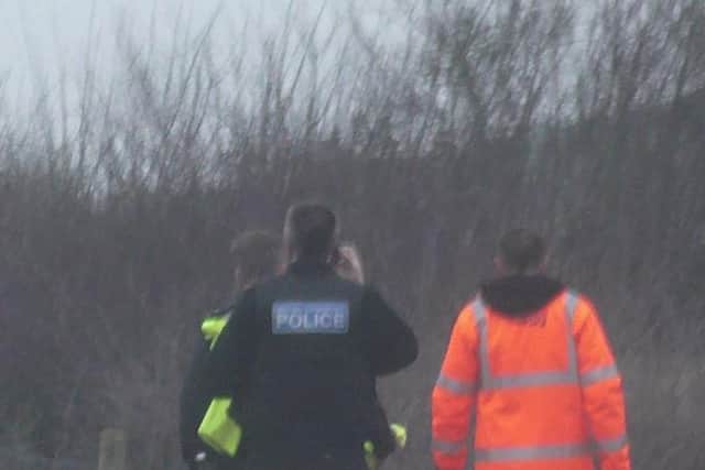 British Transport Police were called to the railway between Fenny Compton and Bishop's Itchington, according to the West Midlands Hunt Saboteurs