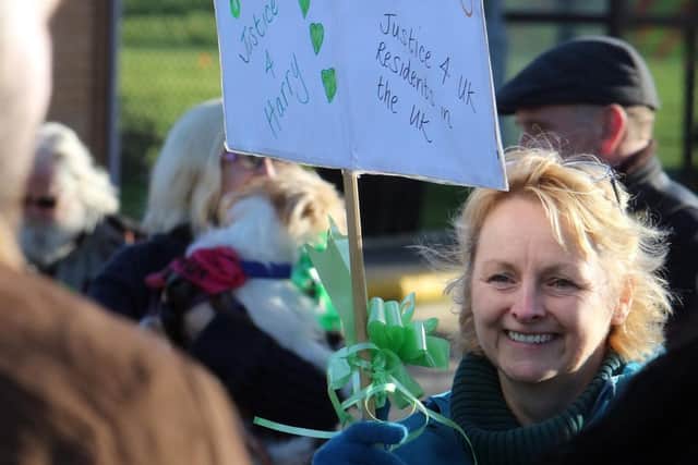 Paula Williams was one of the protesters at the Justice for Harry demonstration outside RAF Croughton