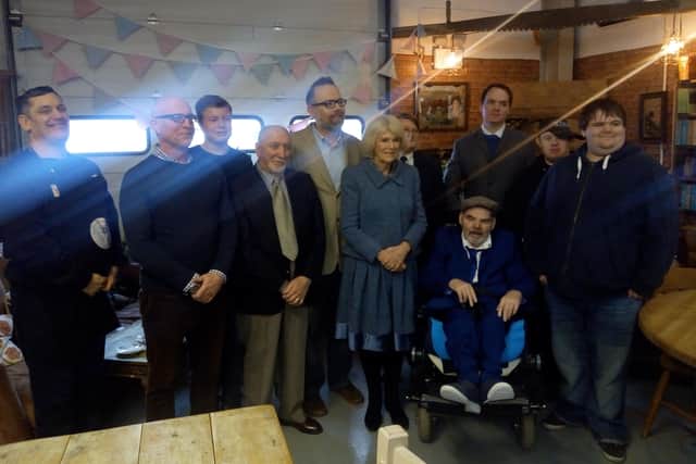 HRH Duchess of Cornwall with users and trustees of Banbury's Second Time Around