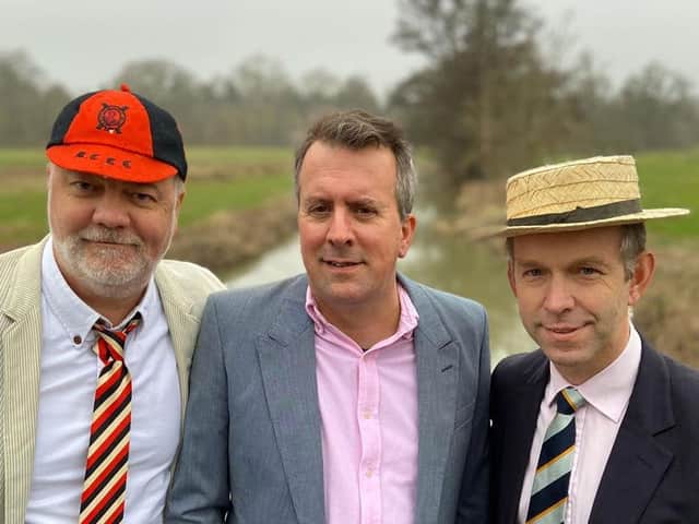 From left to right, Jonathan Davies, William Dockar -Drysdale and Dr David Williams