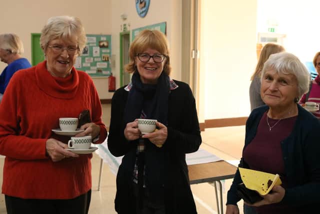 Jill Gainey, Rosemary Leadbeater and Phillida Walker - members of Banbury Choral Society. Photograph by Ethan Holden