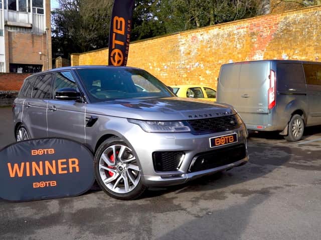 The gleaming new Range Rover won by a Banbury man today (Tuesday) in a surprise presentation