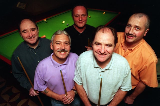 Armley's Denison Hall Club & Institute team in November 1998. Pictured are Michael Allan, David Richmond, Dugie Knott, Steve Allan and David Tiffany.