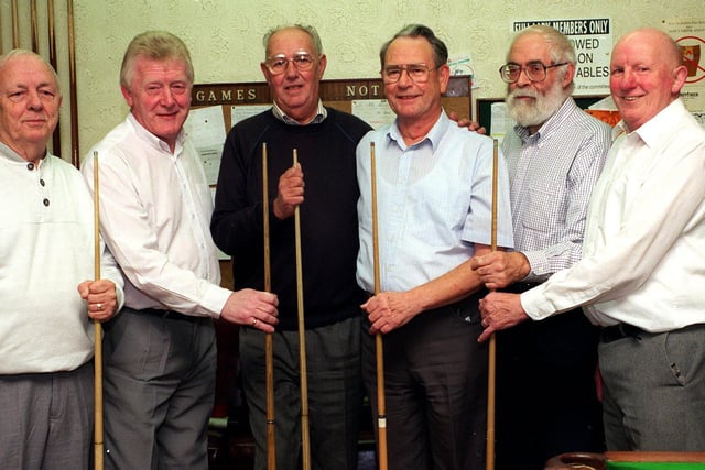 Brudenell Social Club 'B' team pictured in November 1998. Pictured, from left, is Cyril Davies, Barry Everall, Ron Milnes, Arthur Vickers, Derek Parfitt and Pat Wilson.