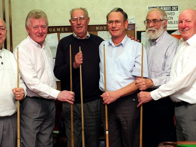 Brudenell Social Club 'B' team pictured in November 1998. Pictured, from left, is Cyril Davies, Barry Everall, Ron Milnes, Arthur Vickers, Derek Parfitt and Pat Wilson.