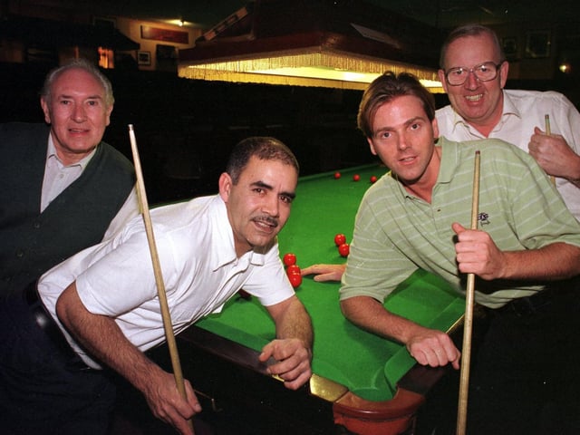 Northern Snooker A team in January 1999. Pictured are Paul Jackson, Richard Pollard, Harry Breaksperare, Stuart Ainley and Craig Brook.