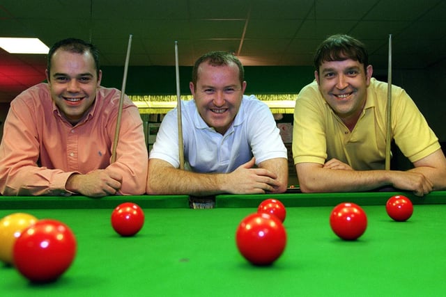 Diamond 147 Snooker Centre team members Paul Waite, Dean Wright and Chris Wood. They are pictured in October 1998.