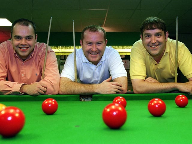 Diamond 147 Snooker Centre team members Paul Waite, Dean Wright and Chris Wood. They are pictured in October 1998.