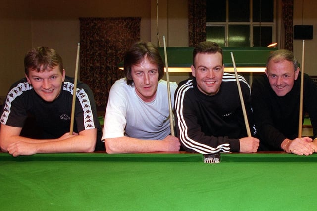 Meanwood WMC 'A' team in October 1998. Pictured, from left, Geoff McGann, Andy McDonald, Jason Braithwaite and Stuart Walker.