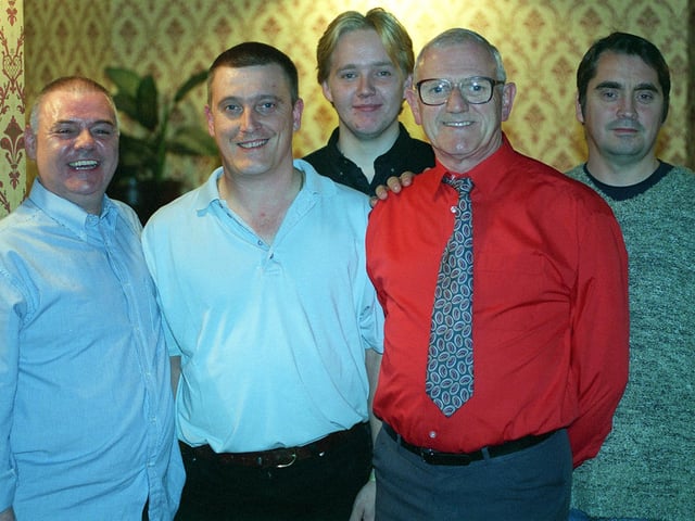 Cross Gates WMC in September 1998. Pictured, from left, is Dave Evans, Ian Brown, Tony Evans, Colin Spence and Carl Cooney. The team were crowned A Division champions of the Leeds and District Billiards and Snooker League in 1997/98.