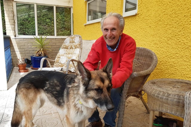 Les Levi pictured with his dog Isla.