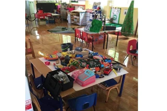 A burst pipe has caused catastrophic damage at Kings Sutton Preschool.