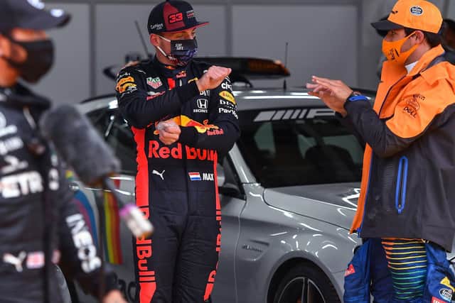 Max Verstappen and Carlos Sainz discuss the conditions