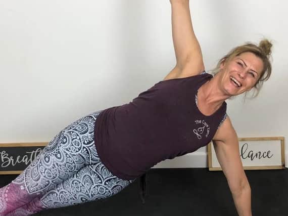 Shaena Charles - a Pilates instructor who suffers intermittent agony because of a mesh repair to a hernia
