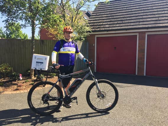 Paul Terry, director of sales at Peli BioThermal and volunteer rider with the Banbury Star Cyclists Club