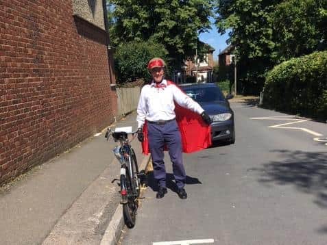 Alastair Milne Home took part in a 50-mile cycle challenge to support the Let's Play Project Banbury charity