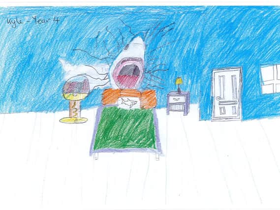 Year 4 pupil, Kyle, at Hanwell Fields Community School won first place for his shark-themed bedroom.