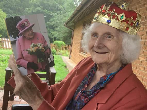 Alison Prew who recently celebrated her 100th birthday at the Lake House Care Home in Adderbury