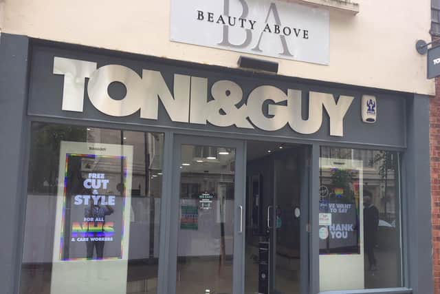 Toni & Guy hair salon in the Banbury town centre