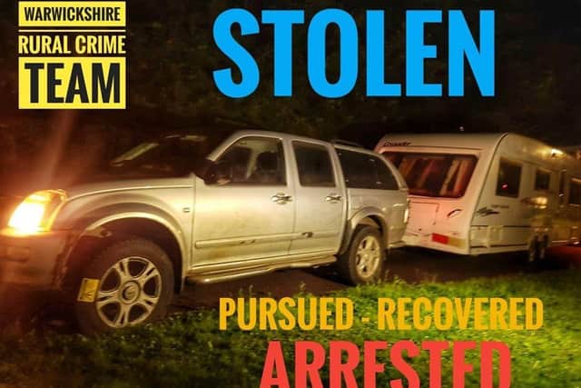 Man arrested in connection to theft of an Isuzu Trooper from a farm near Shipston