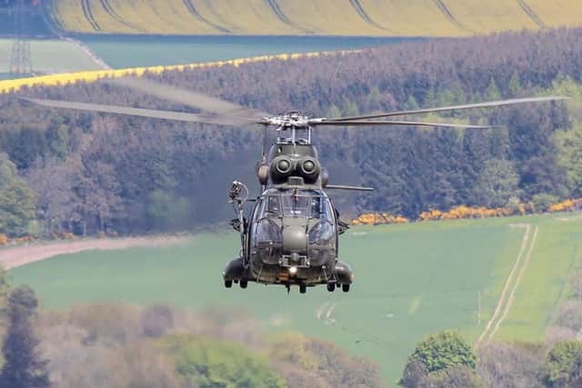 RAF Benson posted this picture of a Puma helicopter on its Facebook page. A Puma hovered over Lower Farm as the funeral cortege departed