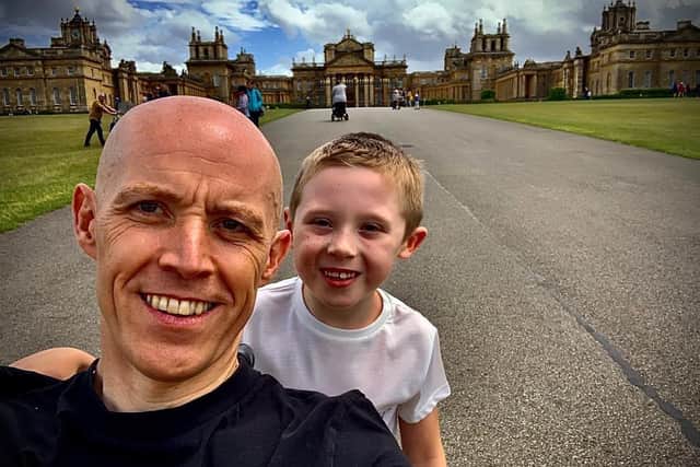 Pete and Billy Humphreys on a visit to Blenheim Palace