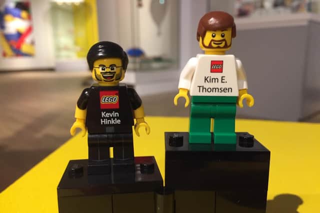 Close-up of the LEGO minifigures