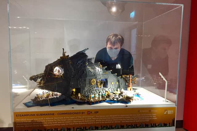Steampunk Submarine, which was commissioned to be built by Warren Elsmore. First time on public display outside Lego Headquarters.