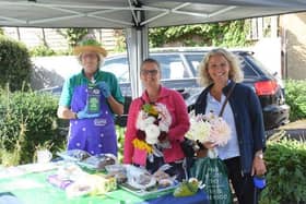 Great and Little Bourton raised 1,100 for Macmillan Cancer Support. Pictured here are Maggie MacAngus, Julie Liddle, and Anna Hardy. Photo by Barry Taylor.