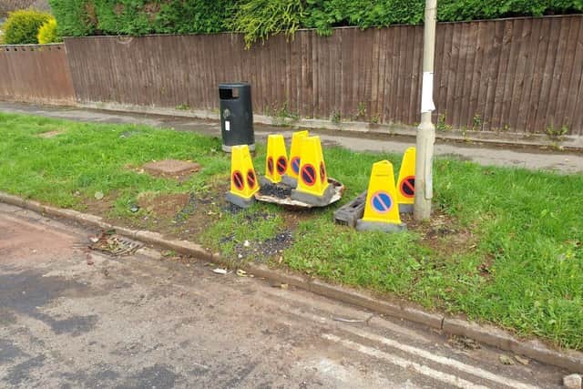 These reader photos show the leftover mess after roadworks along Oxford Road in Banbury.
