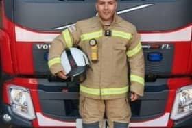 Oxfordshire Firefighter Kevin Morgan, aged 35 who had the virus back in the spring, is urging people to follow the government's guidance on COVID-19 (Photo from Oxfordshire County Council)