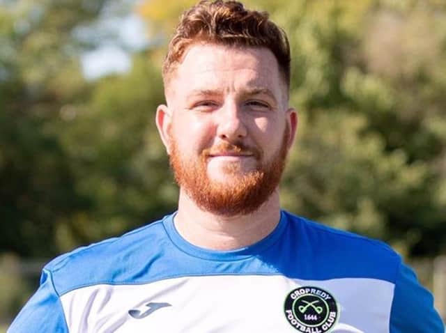 A fundraising campaign has been launched to help Cropredy FC player Aaron Field and his family he suffered a stroke last weekend (photo from @ebarsonphotography)