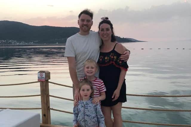 Sarah Townsend, who is battling bowel cancer, and her family