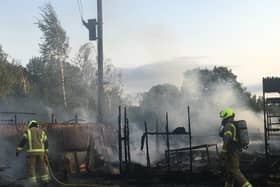 Oxfordshire Fire and Rescue Service responded to calls of a number of sheds on fire yesterday, Friday September 11, near Adderbury. (photo from Oxfordshire Fire and Rescue Facebook page)