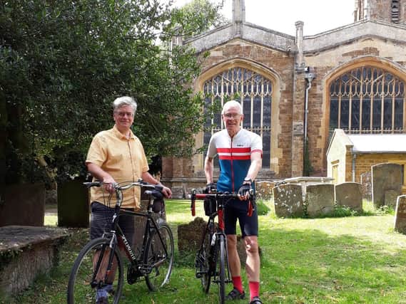 Ian Myson (left) and Brendan Hunter (right) will be taking on a 60-mile cycle challenge called the 'St Mary's Trail' this Sunday September 20 to benefit Friends of St Mary's church in Bloxham.